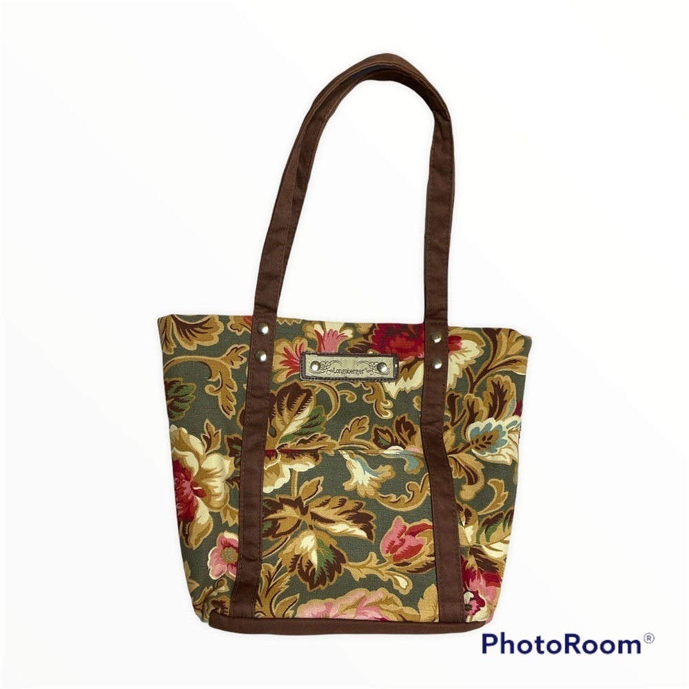Longaberger small floral tote